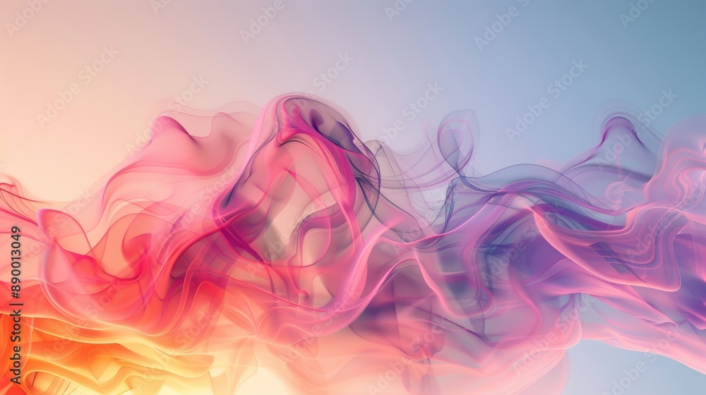 Aufkleber abstract smoke or mist background floating in the air creates a beautiful pattern.
