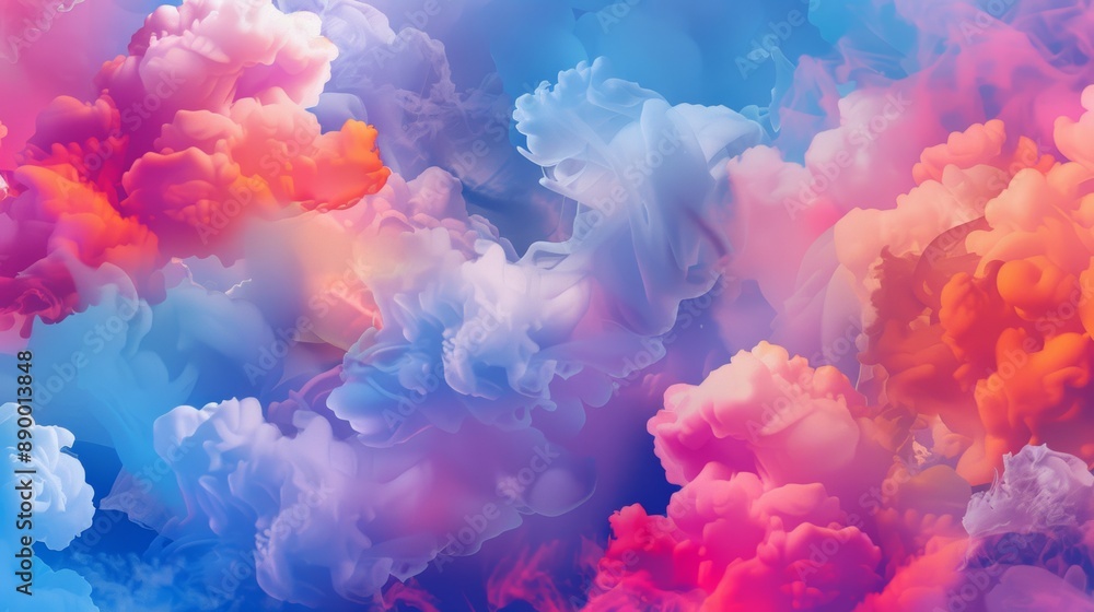Aufkleber abstract smoke or mist background floating in the air creates a beautiful pattern.