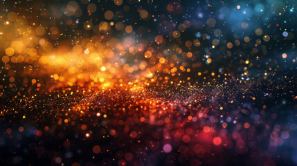 Obraz premium Blurred bokeh light on dark background