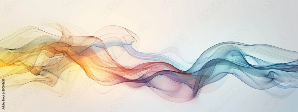 Poster abstract smoke or mist background floating in the air creates a beautiful pattern.