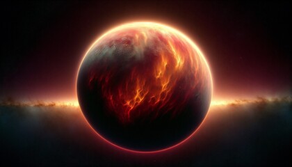 lava planet in space