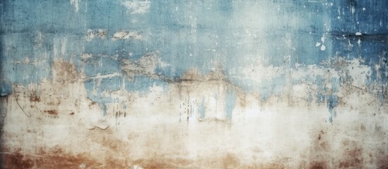 Obraz premium Distressed Blue and Brown Wall Texture