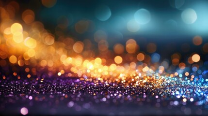 Sparkling glitter and light burst on bokeh backdrop symbolize celebration and creativity.