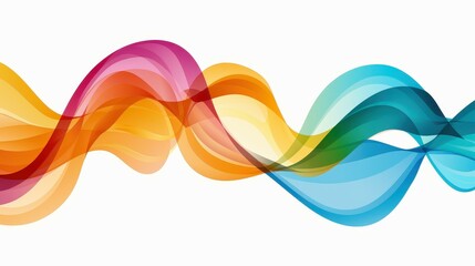 Splash of vibrant colors in an abstract wave design on a  background.