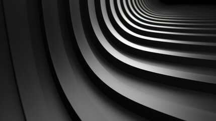 Abstract illustration of white circle with radio wave signals creating a unique background.