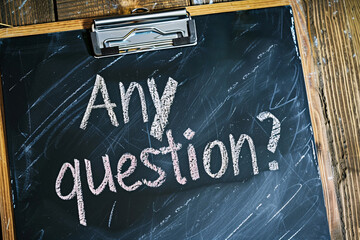 Any Questions? - Chalkboard Message