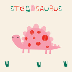 Collection of patterns with dinosaur, plants and abstract elements. Seamless vector pattern with cute dinosaurs for fabric, typography poster, card, label, brochure, flyer, page, banner design. Vector