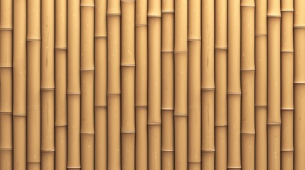 Naklejka premium Bamboo texture background, Dried brown bamboo fence wall, forest tree jungle tropical repeating wallpaper.