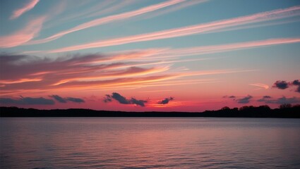 Obraz premium sunset over the sea wallpaper