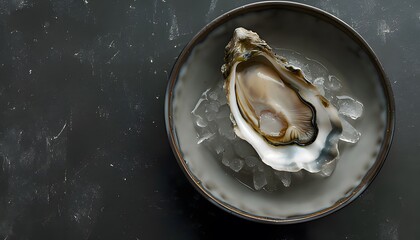 Oyster in a plate