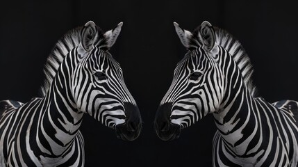Naklejka premium Two zebras side by side