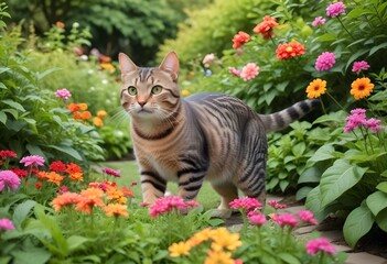 Cat in the garden