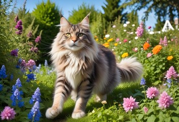 Cat in the garden