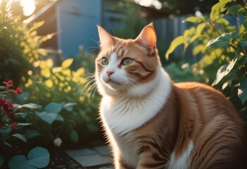 Cat in the garden