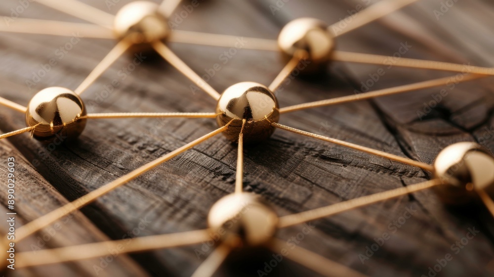Poster abstract image of a small network in the data stream connecting people. networking, social media, an