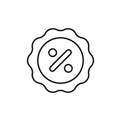 Discount icon design with white background stock illustration