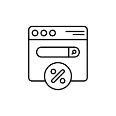 Discount icon design with white background stock illustration