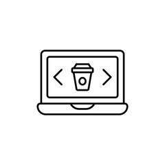 Ordering icon design with white background stock illustration