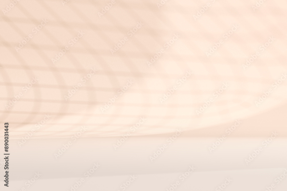 Wall mural 3d white creamy white marble abstract texture and an oval background grid shadow with soft shading