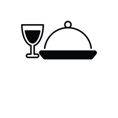 Dinner icon design with white background stock illustration