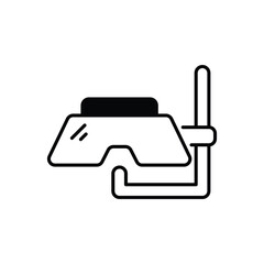 Snorkeling Gear con design with white background stock illustration