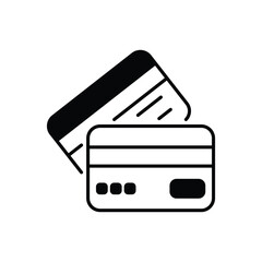 Credit Card icon design with white background stock illustration