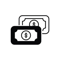 Money icon design with white background stock illustration