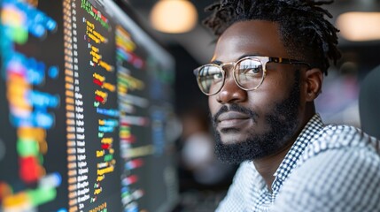 A remote worker with limited mobility using speech recognition software to dictate emails and complete tasks Stock Photo with copy space