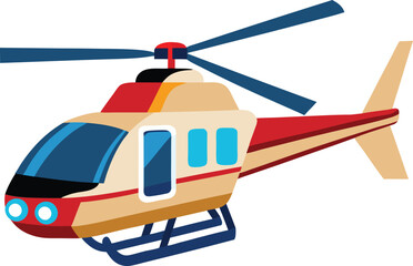 Helicopter vector illustration sticker or print on any surface