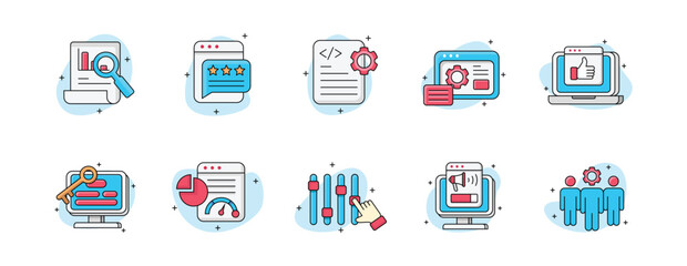 SEO Element Set Vector