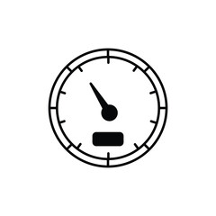 Speedometer icon design with white background stock illustration