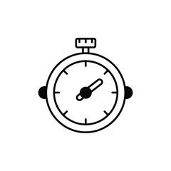 Stopwatch icon design with white background stock illustration