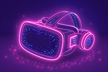 Virtual reality glasses. Imaginary worlds