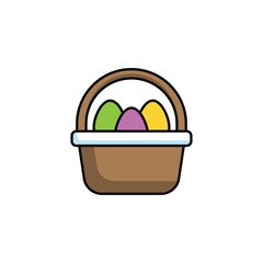 Easter Day icon design with white background stock illustration