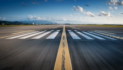 비행기가 날아다니는 공항 활주로