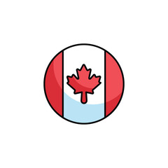 Canada icon design with white background stock illustration