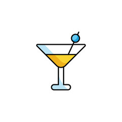 Coctail icon design with white background stock illustration