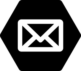 email hexagon icon