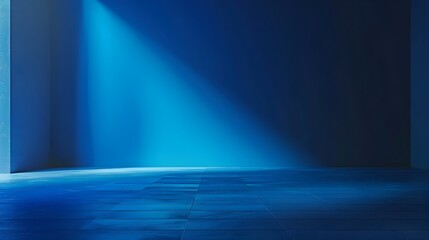 Obraz premium Gradient Blue Backdrop for Smooth Tech Gadget Product Presentation Concept with Empty Copyspace