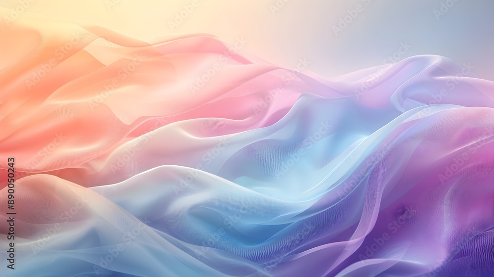 Aufkleber pastel gradient backdrop for cosmetic product presentation and display with calming and soothing eff
