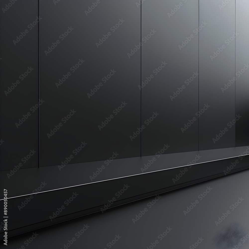 Aufkleber sleek black matte backdrop for high tech product presentation and concept display