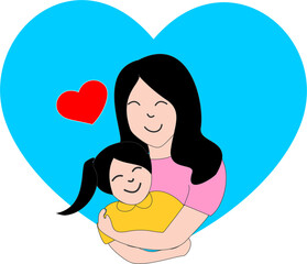 Mom love baby icon