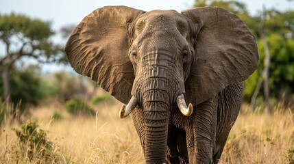 Obraz premium Discuss the conservation challenges facing African elephants, including habitat loss, poaching, and human-wildlife conflict.