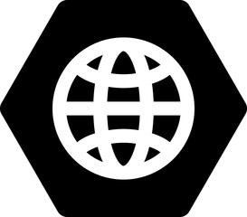 internet hexagon icon