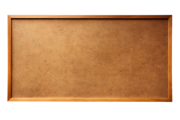 A Wooden Frame Encloses a Blank Canvas of Opportunity on a Clear PNG or White Background.