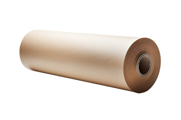 A Roll of Brown Paper Waiting for Its Creative Purpose on a Clear PNG or White Background.