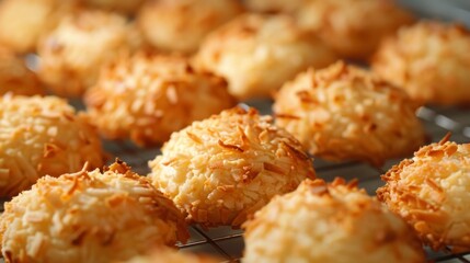 The national cuisine of France. French coconut cookies. 