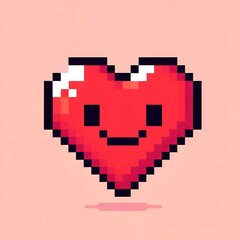 pixel heart pixel art illustration