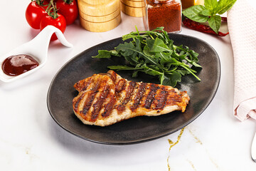 Delicous grilled pork meat steak