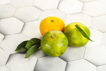 Fresh ripe sweet juicy mandarins